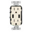 Combination Duplex Receptacle/Outlet and 3.6A USB Charger - Light Almond (15A, 125V)