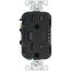 Decora Tamper Resistant Duplex Receptacle Outlet and 5.1A USB Charger - Black (15A, 125V)