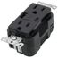 Decora Tamper Resistant Duplex Receptacle Outlet and 5.1A USB Charger - Black (15A, 125V)