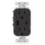 Decora Tamper-Resistant Combination Duplex Receptacle w/ 18W (3.6A) Type A/C USB Charger, NEMA 5-15R - Black (15A, 125V)