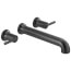 Trinsic 2-Handle Wall Mounted Tub Filler (Matte Black), T5759-BLWL
