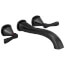 Stryke 2-Handle Wall Mounted Tub Filler (Matte Black), T5776-BLWL