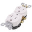 Tamper-Resistant Straight Blade Duplex Receptacle, 2P, 20A, NEMA 5-20R - White (125V)