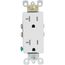Decora Tamper Resistant Duplex Receptacle Outlet, NEMA 5-20R, Ultrasonically Welded - White (20A, 125V)