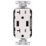 Combination Duplex Receptacle/Outlet and 3.6A USB Charger - White (20A, 125V)