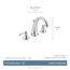 Kingsley Chrome 2 Handle High Arc Bathroom Faucet w/ M-pact Widespread Valve & Drain Assembly, T6125-9000-L