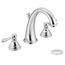 Kingsley Chrome 2 Handle High Arc Bathroom Faucet w/ M-pact Widespread Valve & Drain Assembly, T6125-9000-L