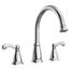 Deck Mounted Roman Tub Filler Trim, Metal Lever Handles, T624 (Chrome)