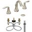 Eva Brushed Nickel 2 Handle High Arc Bathroom Faucet w/ M-pact Valve And Drain, T6420BN-9000-L