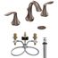 Eva Oil Rubbed Bronze 2 Handle High Arc Bathroom Faucet w/ M-pact Valve And Drain, T6420ORB-9000-L