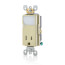 Decora Combination Tamper Resistant Single Receptacle Outlet w/ LED Guide Light - Ivory (15A, 125V)