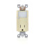 Decora Combination Tamper Resistant Single Receptacle Outlet w/ LED Guide Light - Ivory (15A, 125V)