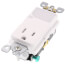 Decora Combination Tamper Resistant Single Receptacle/Outlet w/ LED Guide Light - White (15A, 125V)