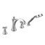 Wynford Chrome 2 Handle Diverter Roman Tub Faucet w/ Handheld Shower, T658