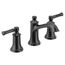 Dartmoor Matte Black 2 Handle Bathroom Faucet, Widespread, T6805BL