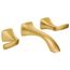 Voss 2 Handle Wall Mount Bathroom Faucet, Lever Handles (Brushed Gold), T6906BG