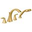 Voss 2 Handle Roman Tub Faucet Includes Hand Shower (Brushed Gold), T694BG
