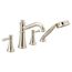 Belfield 2 Handle Roman Tub Faucet Includes Hand Shower (Polished Nickel), T9024NL