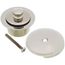 Polished Nickel Push-n-lock Tub Drain Kit With 1-1/2" Threads, T90331NL
