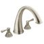 Kingsley Brushed Nickel 2 Handle High Arc Roman Tub Faucet, T920BN