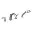 Brantford 2 Handle Roman Tub Faucet Includes Hand Shower, 1.75 GPM, T924 (Chrome)