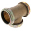1-1/2" 3-Way Tee with Nut & Washer (Rough Brass)