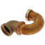 1-1/2" IPS x 1-1/2" SJ Nut, Less Cleanout LA Pattern Trap (Rough Brass)
