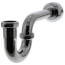 1-1/4" Chrome Plated Brass P-Trap 17 GA w/ Box Escutcheon (Less Cleanout)