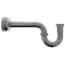1-1/4" Chrome Plated Brass P-Trap 17 GA w/ Box Escutcheon (Less Cleanout)