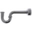 1-1/4" Chrome Plated Brass P-Trap 17 GA w/ Box Escutcheon (Less Cleanout)