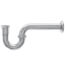 1-1/4" Chrome Plated Brass P-Trap, 17 GA L/CO