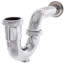 1-1/2" Chrome Plated Brass P-Trap, 17 GA with Cleanout
