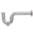 1-1/2" Chrome Plated Brass P-Trap, 17 GA with Cleanout