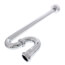 1-1/4" Chrome Plated Brass S-Trap, 17 GA w/Flange & Box Escutcheon