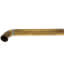 1-1/2" x 12", 17 GA, Rough Brass Direct Connection Waste Bend