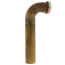 1-1/2" x 8" Rough Brass Slip Joint Waste Bend, 22 GA