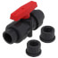 1/2" PVC TBB Series True Union Ball Valve w/ Socket and Threaded Ends, EPDM O-Ring (Gray)