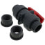 1" PVC TBB Series True Union Ball Valve w/ Socket and Threaded Ends, EPDM O-Ring (Gray)