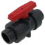 1" PVC TBB Series True Union Ball Valve w/ Socket and Threaded Ends, EPDM O-Ring (Gray)