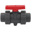 1-1/4" PVC TBB Series True Union Ball Valve w/ Socket and Threaded Ends, EPDM O-Ring (Gray)