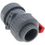 2" CPVC TBB Series True Union Ball Valve w/ EPDM O-Ring - Gray (Socket x Threaded)