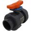 2" TBH Series True Union PVC Ball Valve w/ Socket and Threaded Ends, FPM O-ring (Gray)