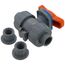 1/2" TBH Series True Union CPVC Ball Valve w/ Socket and Threaded Ends, EPDM O-ring (Gray)