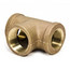 1-1/4" x 1-1/4" x 3/4" FIP Brass Tee (Lead Free)