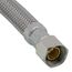 12" Braided Stainless Steel Hose Toilet Connector w/ Metal Nut (3/8" Compression x 7/8" Ballcock)