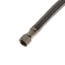 16" Braided Stainless Steel Hose Toilet Connector w/ Metal Nut (3/8" Compression x 7/8" Ballcock)