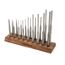 Punch Set with Walnut Block (18-Piece)