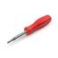 6-in-1 Phillips/Slotted Driver (#1 x 3/16", #2 x 1/4", Red)