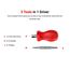 3-in-1 Stubby Phillips/Slotted Driver (#1 x 3/16", Red)