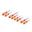 Phillips, Slotted, Square Insulated Screwdriver Set, 8-Piece (#1 - #2, 3.5 - 6.5mm, #1 - #2)